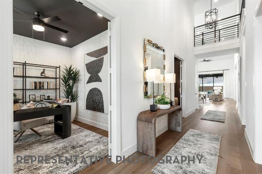 Furnished interior view inside a new home in Aster Park, McKinney (Image 2). Furnished interior view inside a new home in Aster Park, McKinney (Image 2).