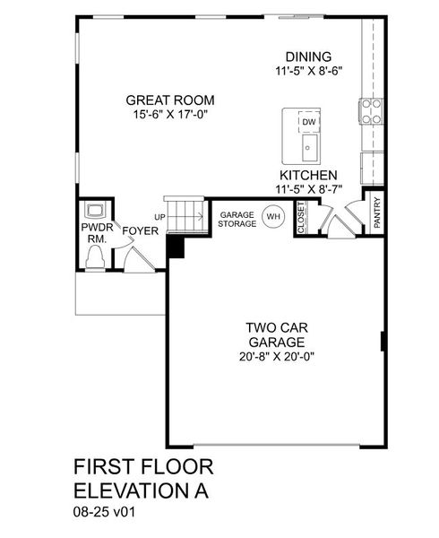 2D floor plan layout for the Sequoia by Ryan Homes in Overture Pointe Single Family, Hickory, NC (Image 4).