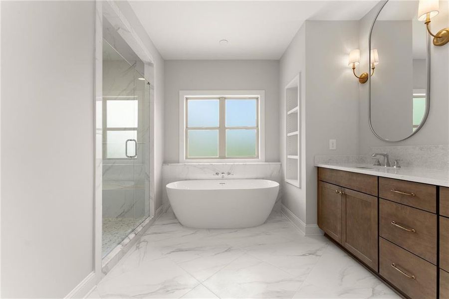 Furnished interior view inside a new home in , Flowery Branch (Image 16).