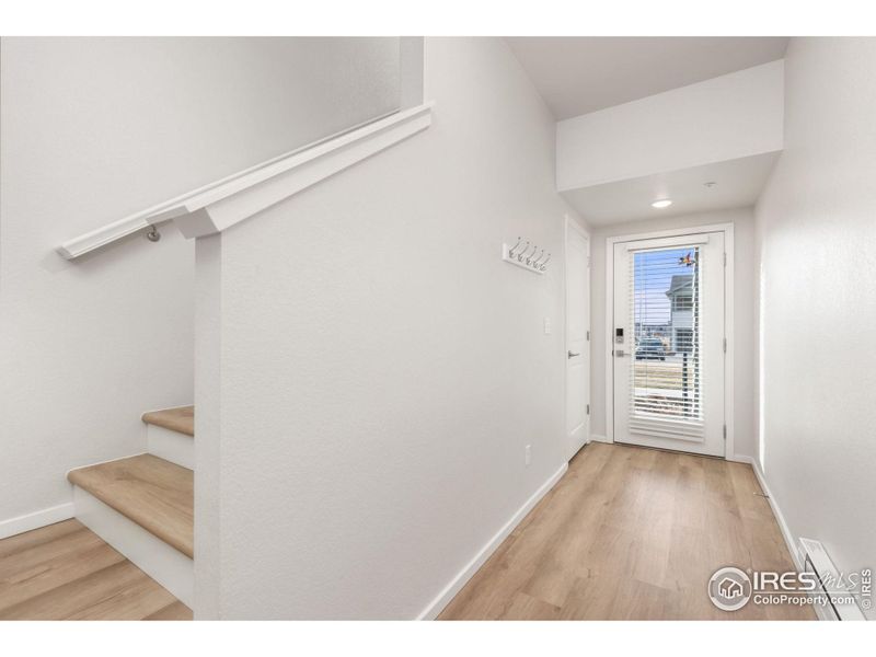 Private entry with upgraded stairs