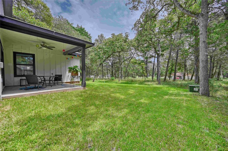 Relax Among Nature On the Covered Back Patio Relax Among Nature On the Covered Back Patio