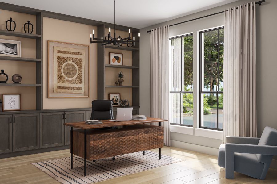 Representative furnished interior of a home built from the Camden by Tri Pointe Homes in The Estates at James Lane, Fulshear (Image 8).