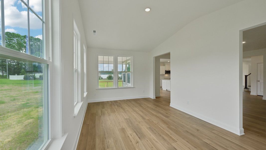 Representative furnished interior of a home built from the Stonehaven by DRB Homes in Campbell Ridge, Angier (Image 12).