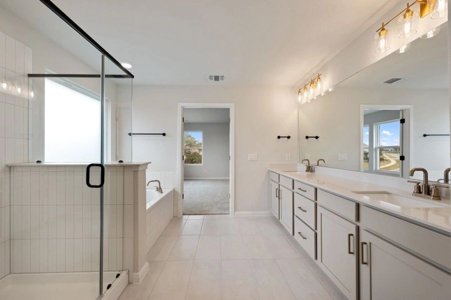 Furnished interior view inside a new home in Berry Creek Highlands, Georgetown (Image 17).