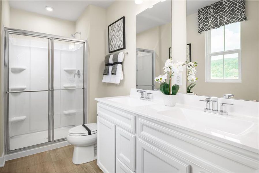 Representative furnished interior of a home built from the Overture by Ryan Homes in Moore Farm Townhomes, Indian Trail (Image 21).