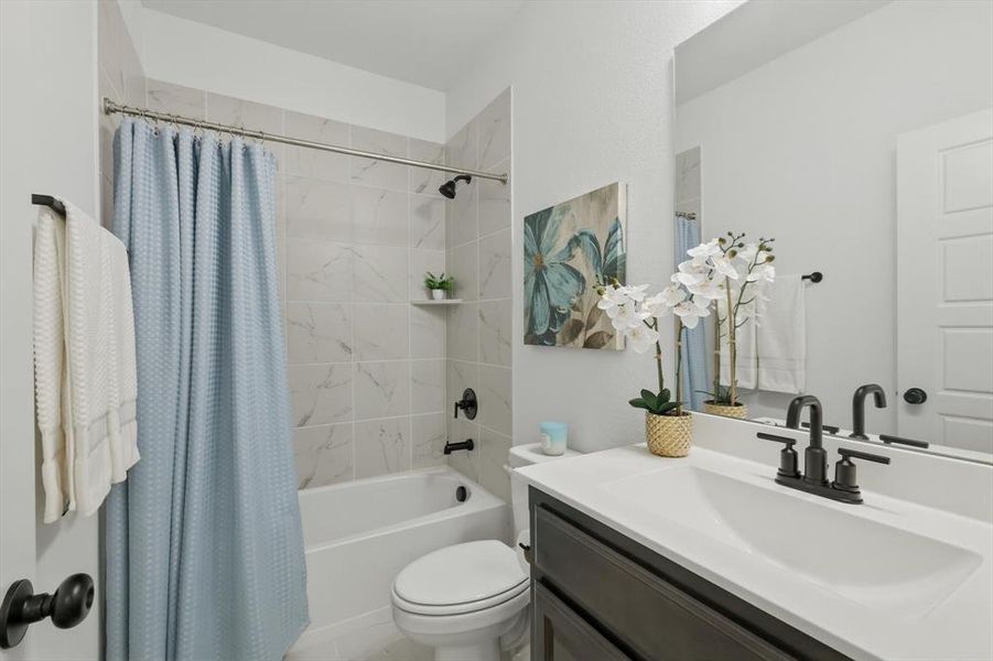 Furnished interior view inside a new home in Pecan Square - Gardens, Northlake (Image 9). Furnished interior view inside a new home in Pecan Square - Gardens, Northlake (Image 9).