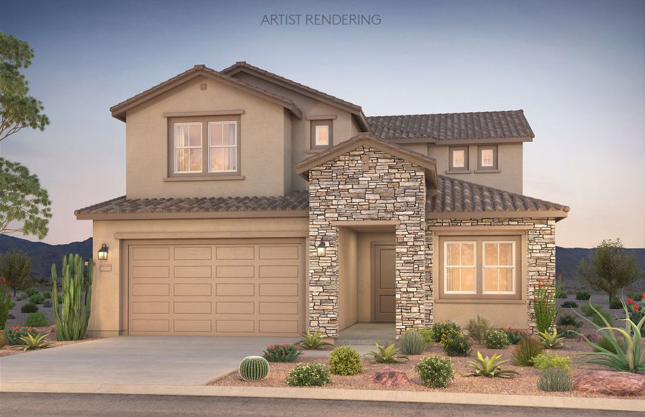 Representative exterior photo of a completed home built from the Prato by Pulte Homes in Legado West, Gilbert, AZ (Image 20). Representative exterior photo of a completed home built from the Prato by Pulte Homes in Legado West, Gilbert, AZ (Image 20).