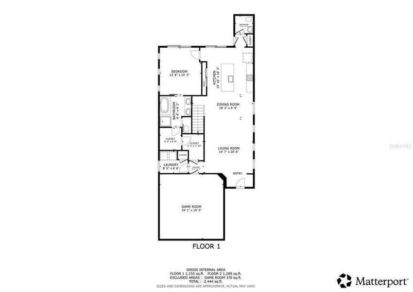 2D floor plan layout of this home in Windsor Cay Resort, Clermont, FL (Image 5).