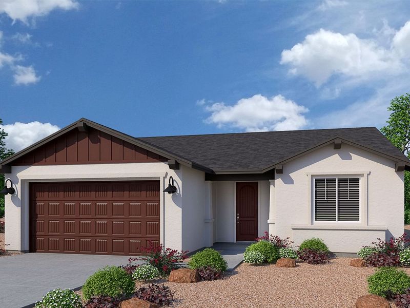 Representative exterior photo of a completed home built from the The Sheridan II by Davidson Homes LLC in Westwood, Prescott, AZ (Image 5).
