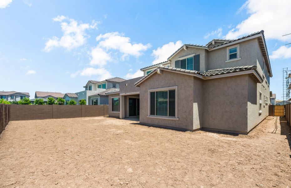 Exterior details and patio area of a home in Harvest - Enchantment Series, Queen Creek (Image 3). Exterior details and patio area of a home in Harvest - Enchantment Series, Queen Creek (Image 3).