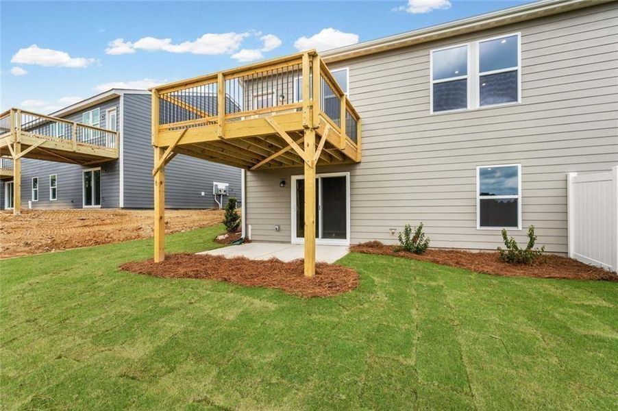Exterior details and patio area of a home in Villas at Gold Creek, Dawsonville (Image 27).