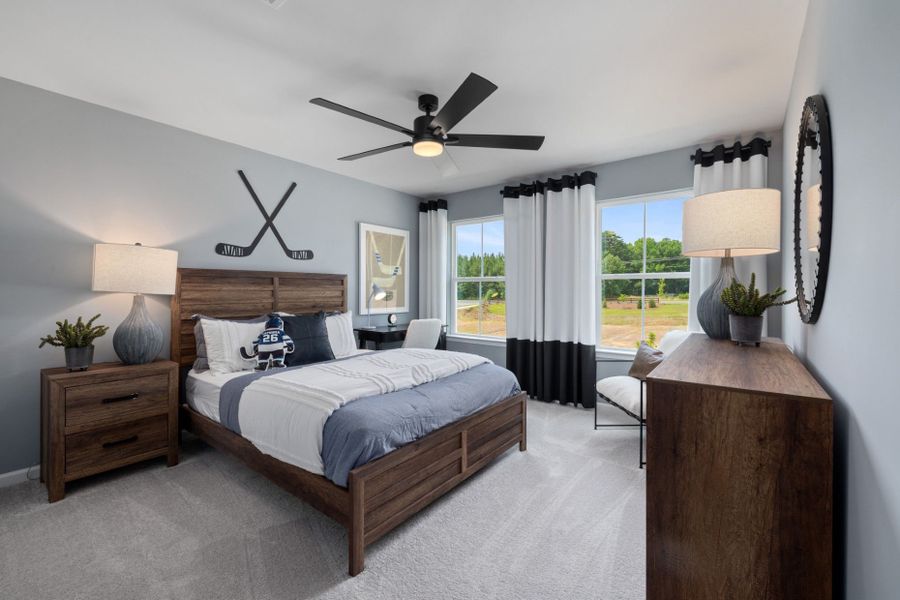 Furnished interior view inside a new home in Cambria, Garner (Image 11). Furnished interior view inside a new home in Cambria, Garner (Image 11).