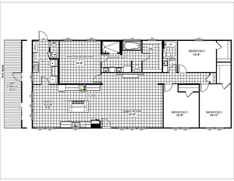 2D floor plan layout of this home in , Joshua, TX (Image 3).
