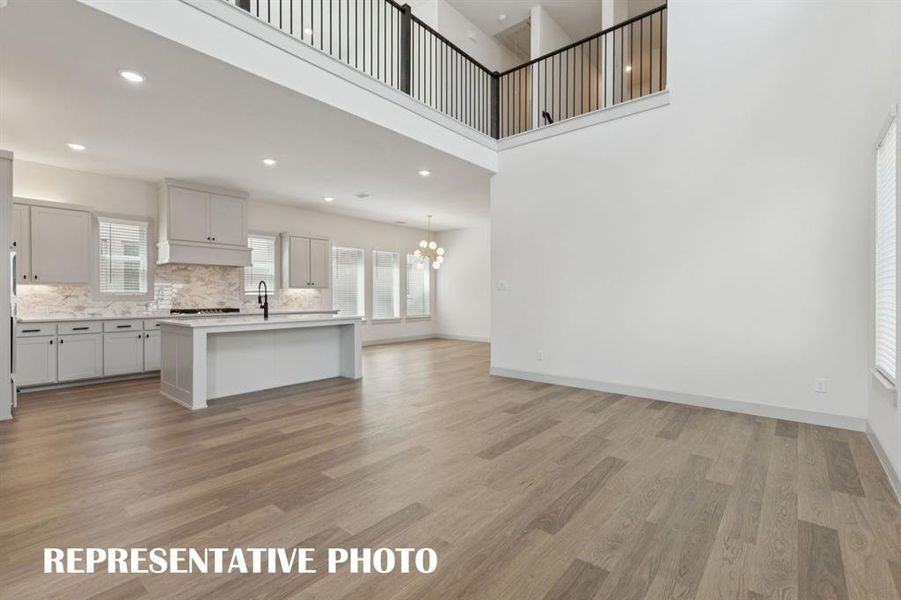 Entertaining is a breeze in this thoughtfully designed open concept floor plan.  REPRESENTATIVE PHOTO