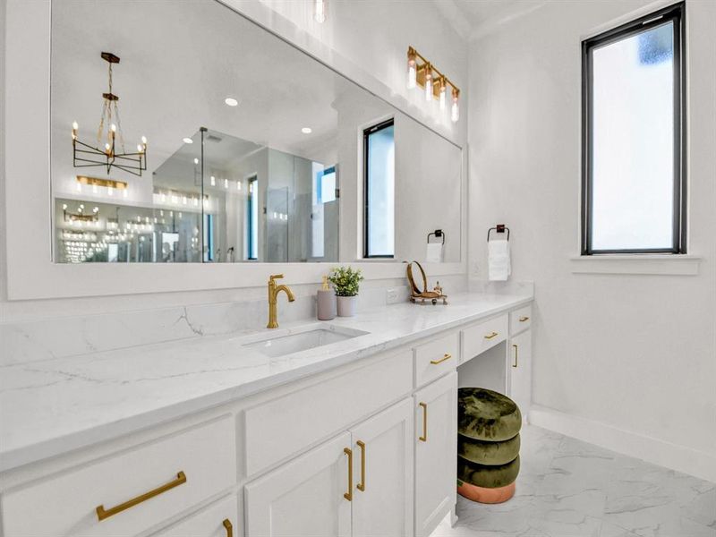 Furnished interior view inside a new home in , Aledo (Image 29).