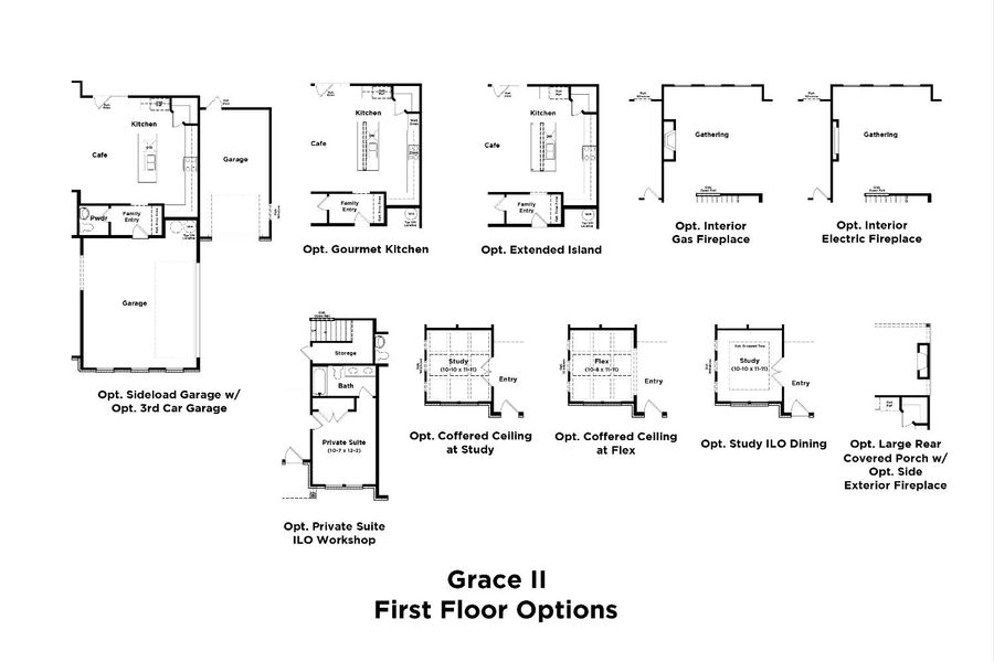2D floor plan layout for the Grace II by DRB Homes in Richvale Estates, Fairview, TN (Image 4).