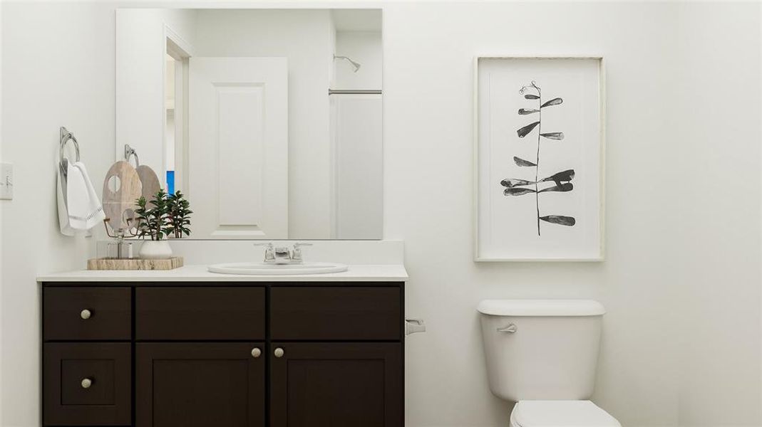 Bathroom with vanity and toilet Bathroom with vanity and toilet