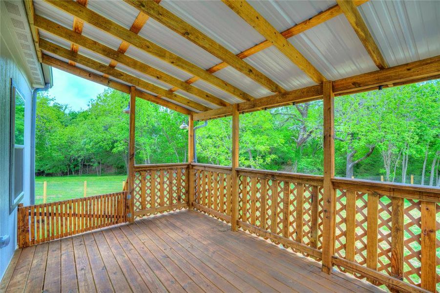 Exterior details and patio area of a home in , Springtown (Image 21).