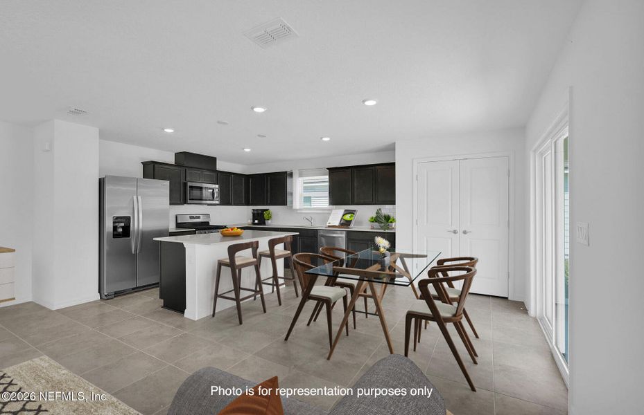 Furnished interior view inside a new home in Wells Landing, Jacksonville (Image 6).