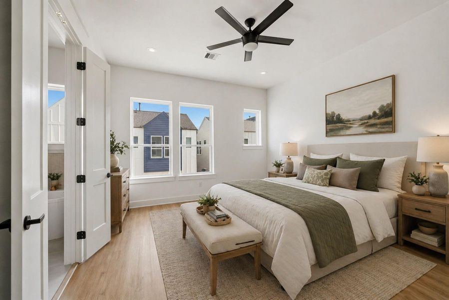 Furnished interior view inside a new home in , Houston (Image 12).