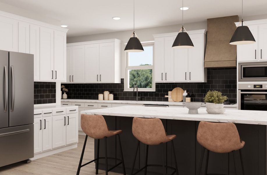 Representative furnished interior of a home built from the Northcliffe by Beazer Homes in Heath Golf and Yacht Club, Heath (Image 7).
