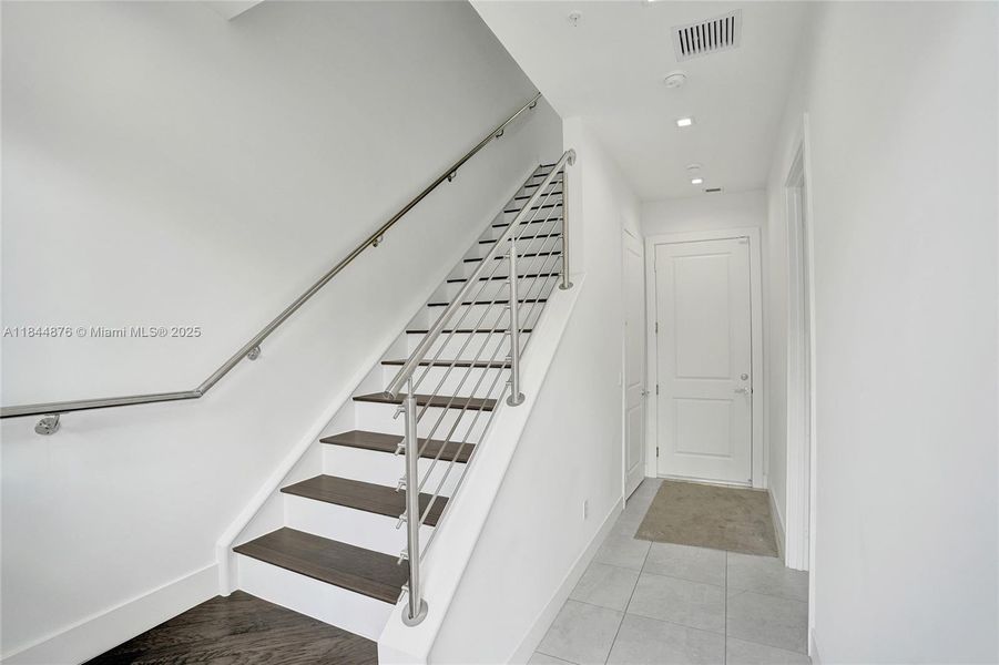 Stairs from first level to second level