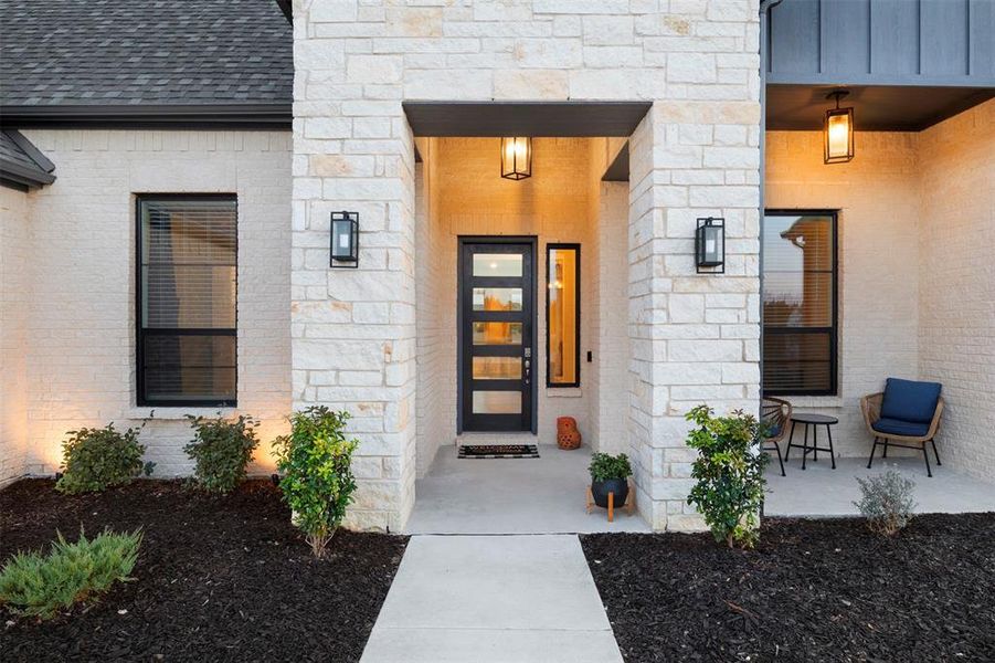 Exterior details and patio area of a home in The Arbors Midlothian, Midlothian (Image 3). Exterior details and patio area of a home in The Arbors Midlothian, Midlothian (Image 3).