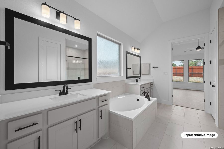 Furnished interior view inside a new home in Ladera, San Antonio (Image 3).