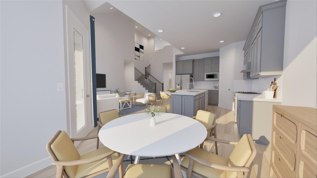 Furnished interior view inside a new home in Oakberry Trails, Waller (Image 3). Furnished interior view inside a new home in Oakberry Trails, Waller (Image 3).