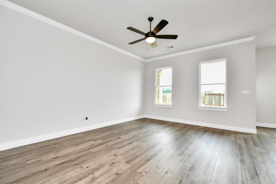 Open concept with Vinyl Plank floors