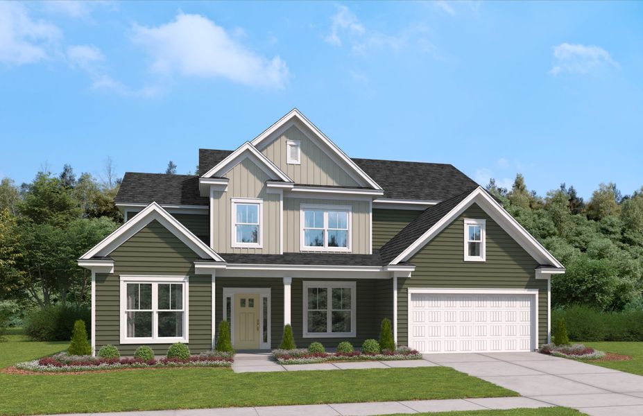 Representative exterior photo of a completed home built from the The Congaree by Stanley Martin Homes in Parkers Summit, Greer, SC (Image 1). Representative exterior photo of a completed home built from the The Congaree by Stanley Martin Homes in Parkers Summit, Greer, SC (Image 1).