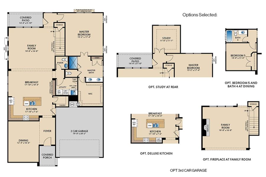 2D floor plan layout of this home in Timberbrook, Justin, TX (Image 1).