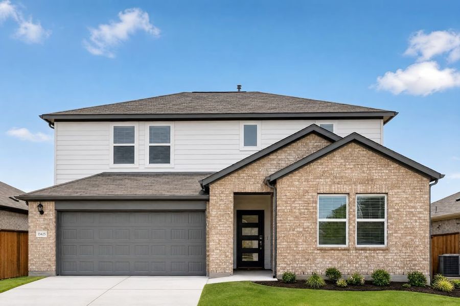 Front exterior of a new home in Lisso, Pflugerville, TX, highlighting curb appeal (Image 1). Front exterior of a new home in Lisso, Pflugerville, TX, highlighting curb appeal (Image 1).