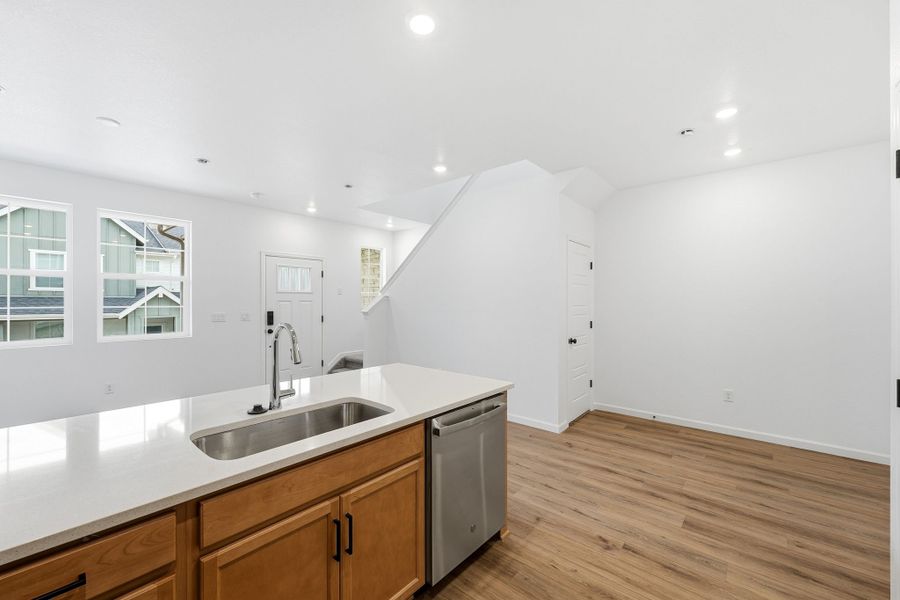 Furnished interior view inside a new home in Trailstone Townhomes - The Westerly Collection, Arvada (Image 8).