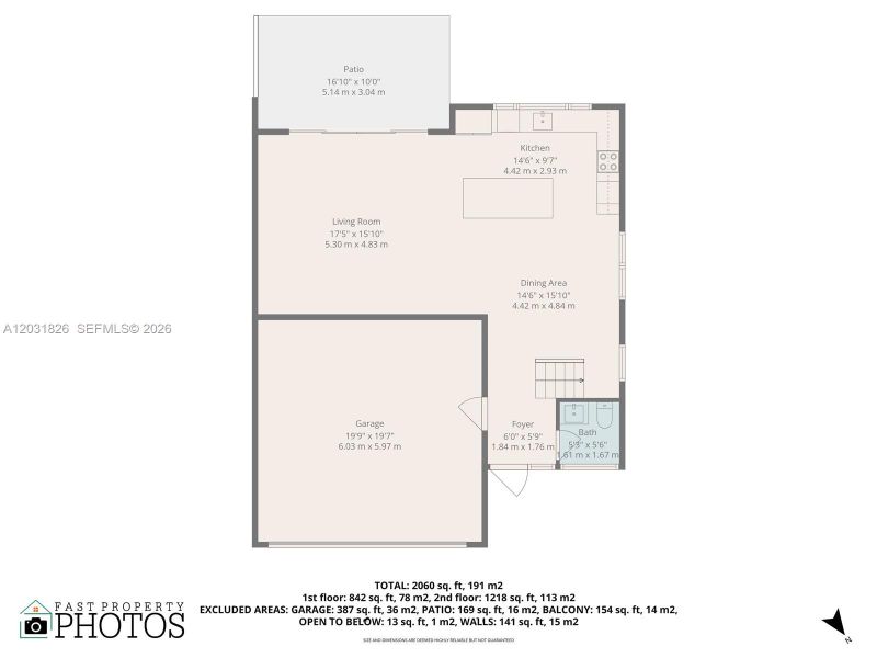 2D floor plan layout of this home in , Dania Beach, FL (Image 9).