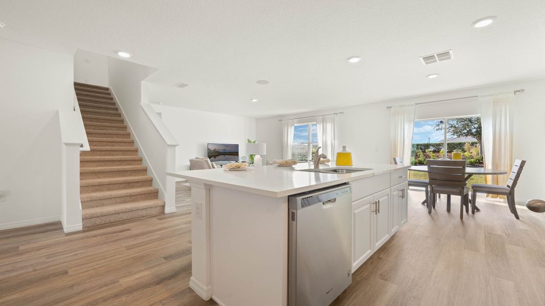 Furnished interior view inside a new home in Magnolia at the Bluffs Phase 3, Freeport (Image 7).