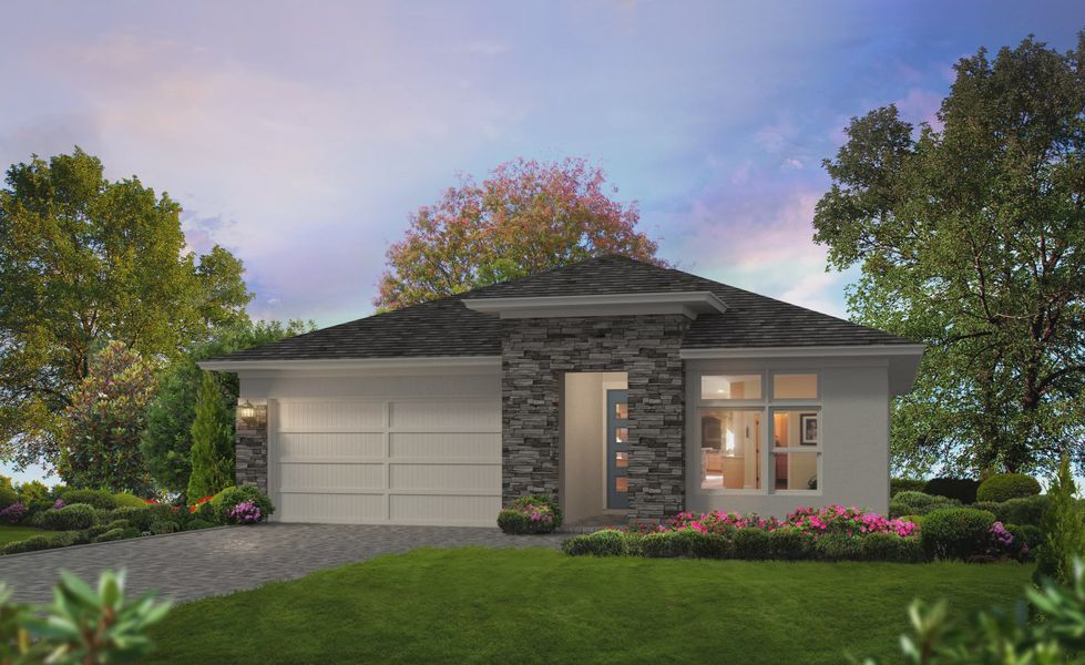 Representative exterior photo of a completed home built from the Avery by ICI Homes in Mosaic, Daytona Beach, FL (Image 2).