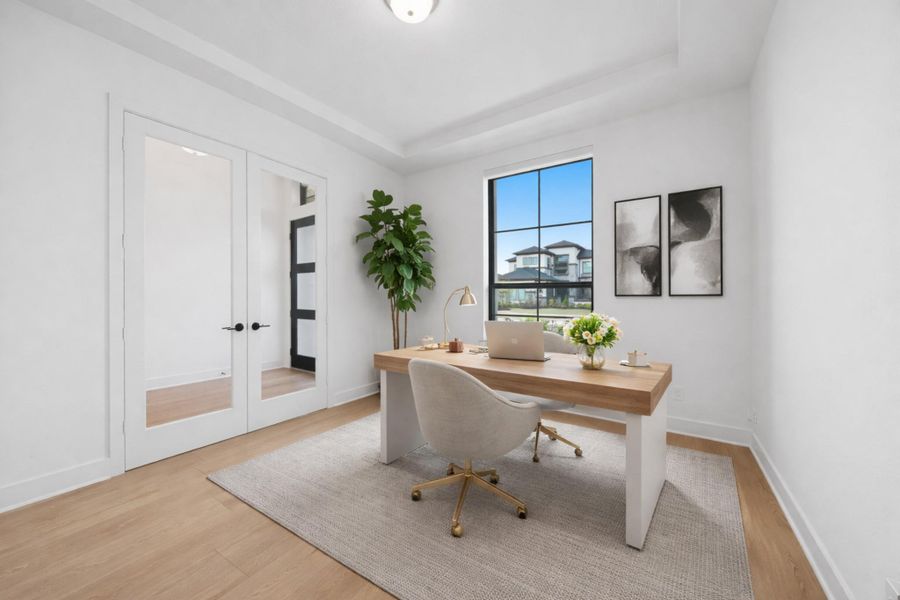 Furnished interior view inside a new home in , Cypress (Image 9).