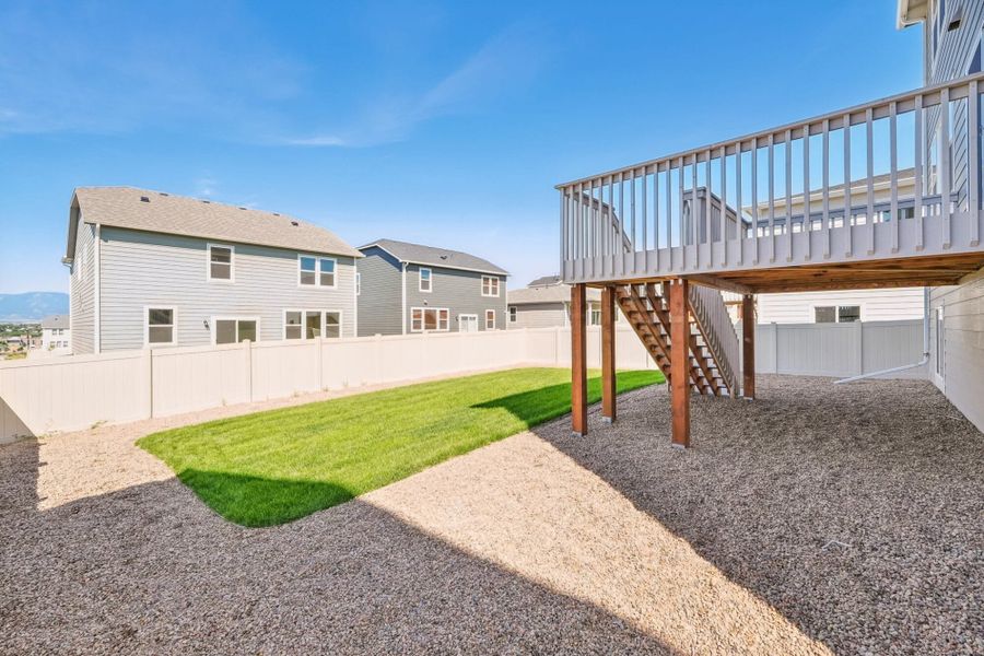 Exterior details and patio area of a home in Aspen Ranch, Fountain (Image 22).