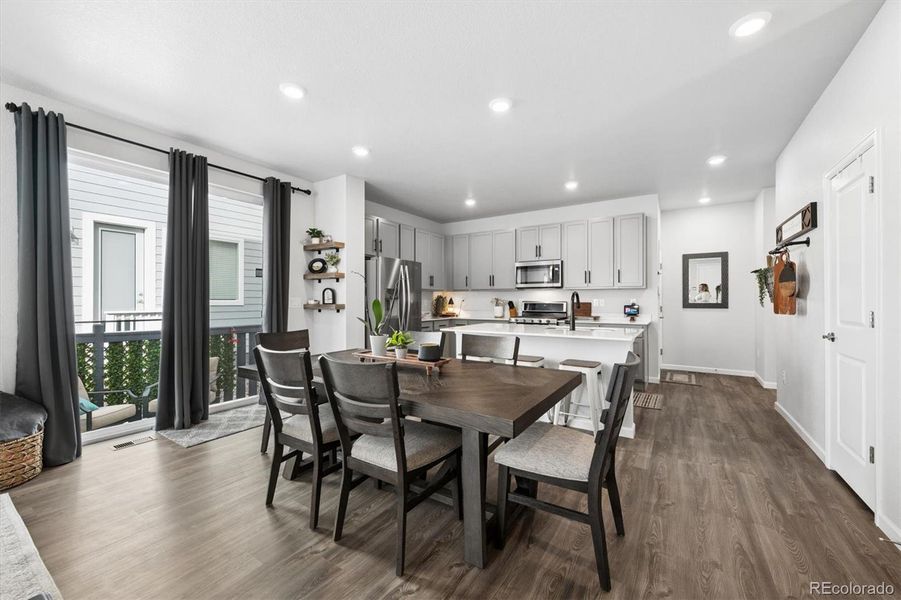 Access to custom fenced patio Access to custom fenced patio