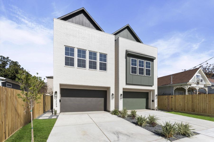 Front exterior of a new home in , Houston, TX, highlighting curb appeal (Image 25).