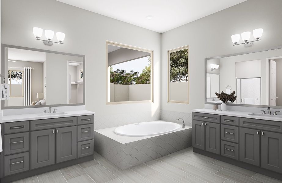 Representative furnished interior of a home built from the Spring Plan 50-2 by Tri Pointe Homes in Abel Ranch, Goodyear (Image 8).