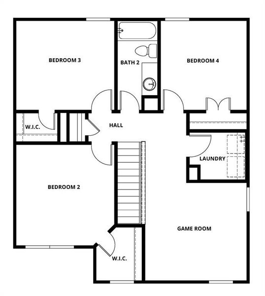 2D floor plan layout of this home in Princeton Heights, Princeton, TX (Image 3).