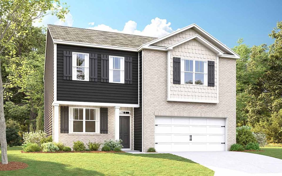 Representative exterior photo of a completed home built from the PENWELL by D.R. Horton in The Parks, White House, TN (Image 20).