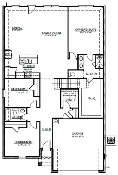 2D floor plan layout of this home in Rolling Ridge, Van Alstyne, TX (Image 2). 2D floor plan layout of this home in Rolling Ridge, Van Alstyne, TX (Image 2).