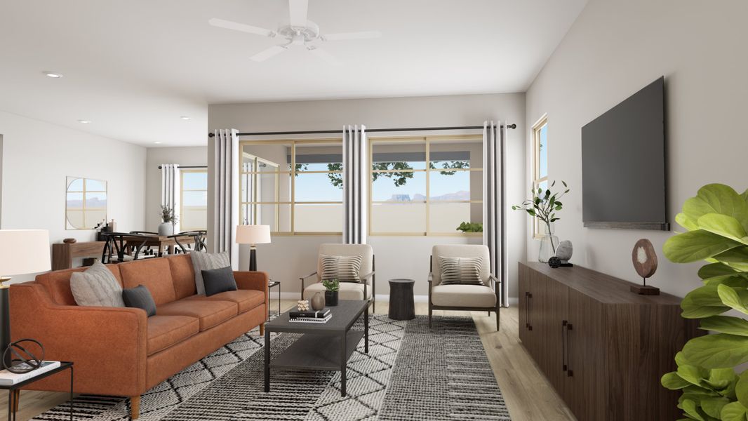 Representative furnished interior of a home built from the Elden Plan 4505 by Tri Pointe Homes in Waterston Central, Gilbert (Image 27).