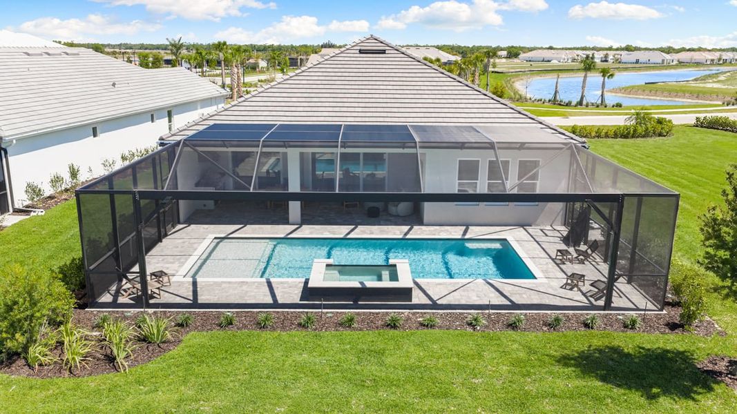 Representative exterior details of a home built from the Pallazio II by Taylor Morrison in Esplanade at Rivergrass, Naples (Image 24).