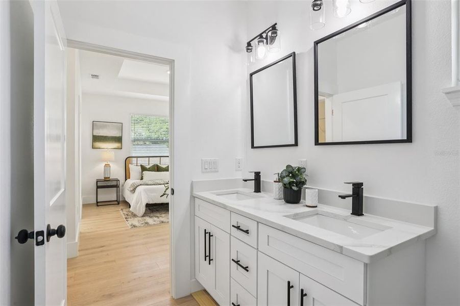 Furnished interior view inside a new home in , Tampa (Image 40).