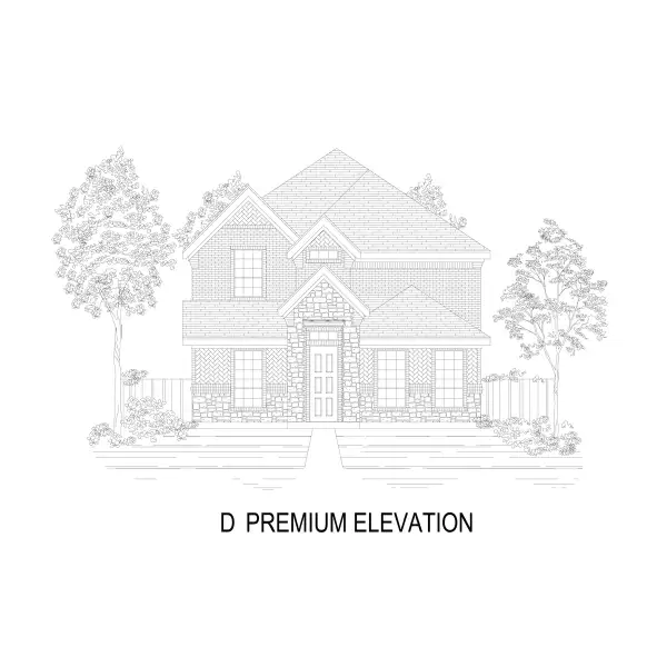 Representative rendering of the exterior for the Halbert R (w/Media) by First Texas Homes (Image 8). Representative rendering of the exterior for the Halbert R (w/Media) by First Texas Homes (Image 8).