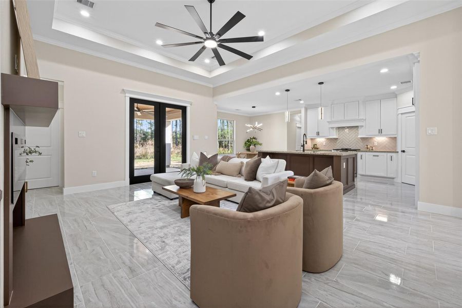 Furnished interior view inside a new home in , Dayton (Image 30).